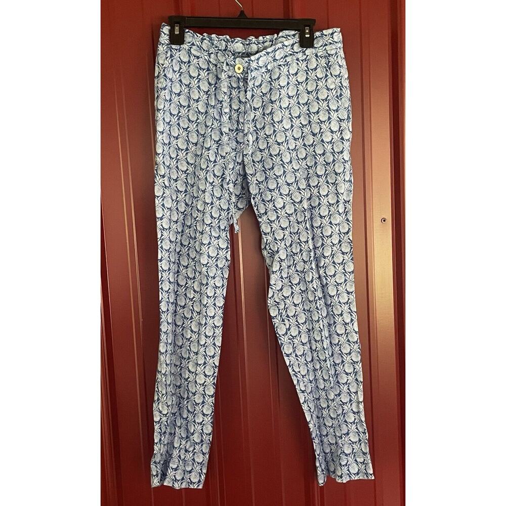 Tommy Bahama Pants Linen Pineapple Print Drawstring‎ Golf Casual Mens Small
